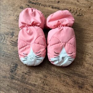 Pink Cat Mittens for Kids toddler 2t-5t